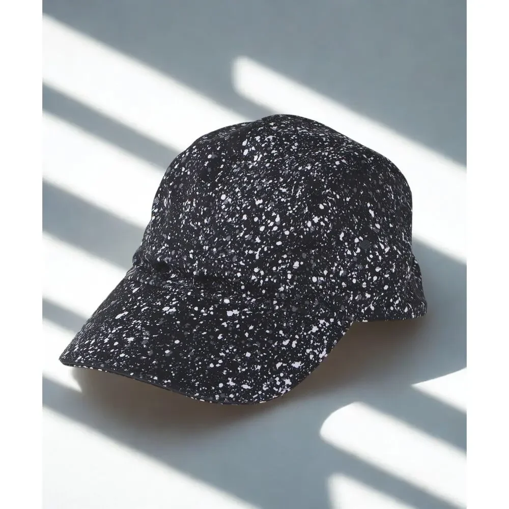 Lululemon Race To Place Run Hat 2.0 Black White Splatter EUC Adjustable - Picture 15 of 15